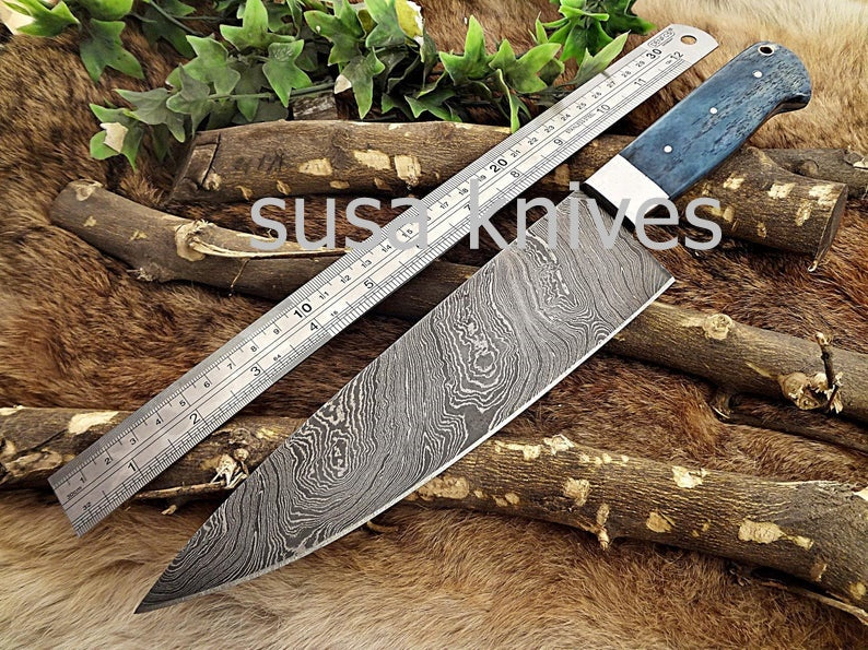Handmade Damascus Steel Chef Knife Boxing day Sale, Heartwarming gift, Wedding gift,Birthday gift,Gift for Mother,Cutlery, Kitchen & Dining, - SUSA KNIVES