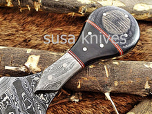 Load image into Gallery viewer, A Beautiful Custom Made Damascus Skinner Knife/Halloween Gift/Black Friday Gift/ Thanksgiving Gift/Christmas Gift - SUSA KNIVES
