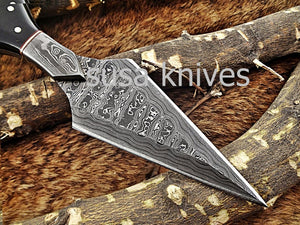 A Beautiful Custom Made Damascus Skinner Knife/Halloween Gift/Black Friday Gift/ Thanksgiving Gift/Christmas Gift - SUSA KNIVES