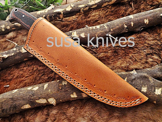 A Beautiful Custom Made Damascus Skinner Knife/Black Friday Gift/ Thanksgiving Gift/Christmas Gift *** - SUSA KNIVES