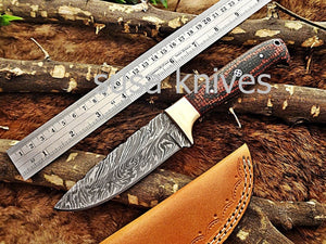 A Beautiful Custom Made Damascus Skinner Knife/Black Friday Gift/ Thanksgiving Gift/Christmas Gift *** - SUSA KNIVES