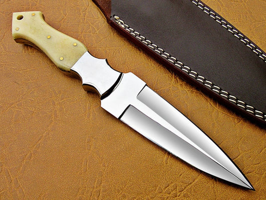 Custom Handmade Stainless Steel Fixed Blade Hunting Dagger Knife - SUSA KNIVES