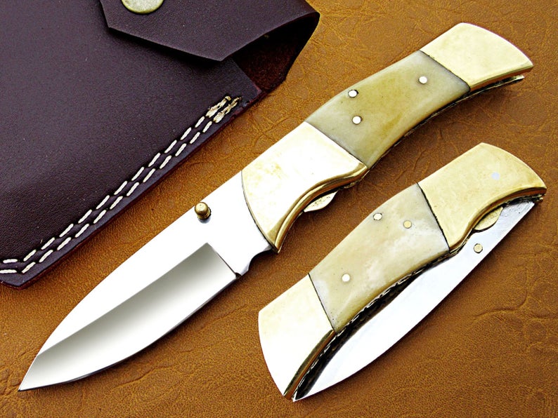 Custom Handmade Stainless Steel Folding Pocket Knife - SUSA KNIVES