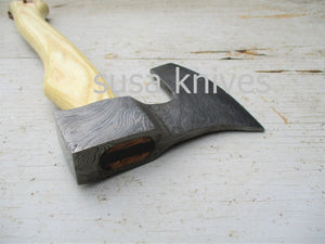 Handmade Damascus Steel Axe - SUSA KNIVES
