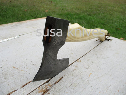 Handmade Damascus Steel Axe - SUSA KNIVES