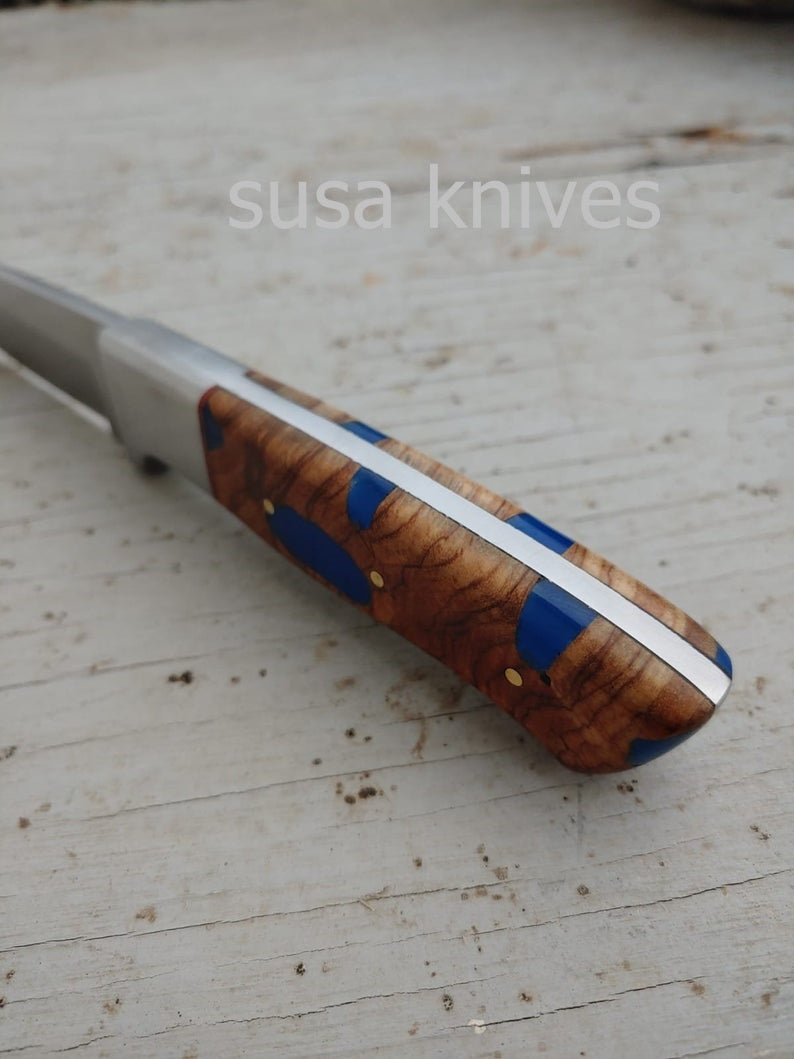 Custom Handmade Damascus Steel Skinner Knive - SUSA KNIVES