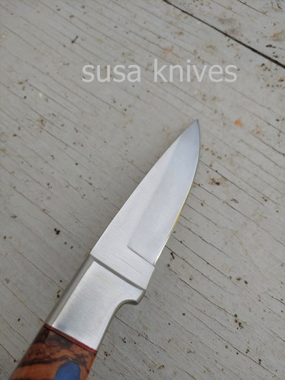 Custom Handmade Damascus Steel Skinner Knive - SUSA KNIVES
