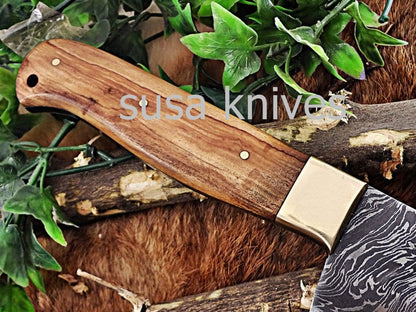 Handmade Damascus Steel Chef Knife Boxing day Gift,Wedding gift,Personalized gift,Birthday gift, Gift for Mother, Cutlery, Kitchen & Dining, - SUSA KNIVES
