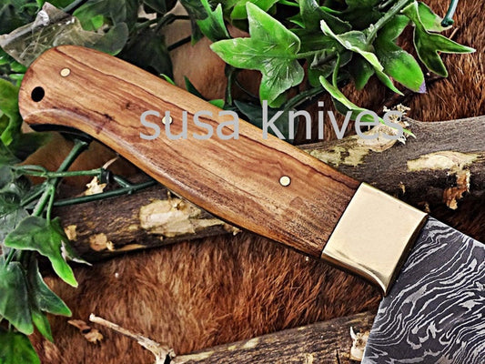 Handmade Damascus Steel Chef Knife Boxing day Gift,Wedding gift,Personalized gift,Birthday gift, Gift for Mother, Cutlery, Kitchen & Dining, - SUSA KNIVES