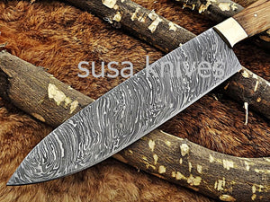 Handmade Damascus Steel Chef Knife Boxing day Gift,Wedding gift,Personalized gift,Birthday gift, Gift for Mother, Cutlery, Kitchen & Dining, - SUSA KNIVES