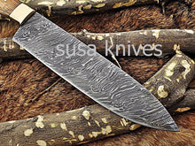 Load image into Gallery viewer, Handmade Damascus Steel Chef Knife Boxing day Gift,Wedding gift,Personalized gift,Birthday gift, Gift for Mother, Cutlery, Kitchen &amp; Dining, - SUSA KNIVES

