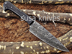 A Beautiful Custom Made Damascus Skinner Knife/Black Friday Gift/ Thanksgiving Gift/Christmas Gift - SUSA KNIVES