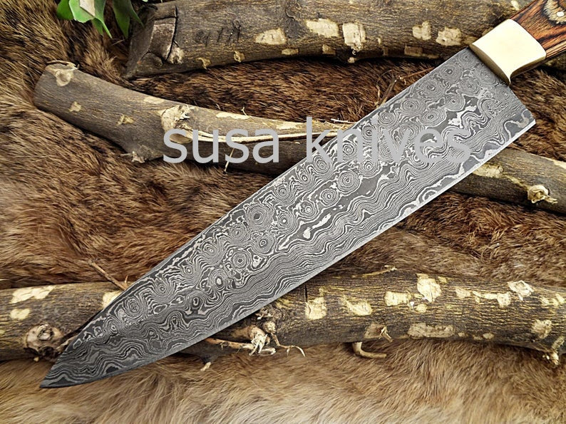 Handmade Damascus Steel Chef Knife Boxing day Sale,Wedding gift, Anniversary gift, Personalized gift, Housewarming gift, Bridesmaid gift - SUSA KNIVES