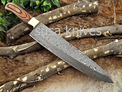 Handmade Damascus Steel Chef Knife Boxing day Sale,Wedding gift, Anniversary gift, Personalized gift, Housewarming gift, Bridesmaid gift - SUSA KNIVES