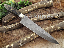 Load image into Gallery viewer, Handmade Damascus Steel Chef Knife Boxing day Sale, Heartwarming gift, Gift for her, Anniversary gift, Personalized gift, Housewarming gift, - SUSA KNIVES
