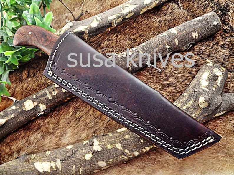 A Beautiful Custom Made Damascus Skinner Knife/Black Friday Gift/ Thanksgiving Gift/Christmas Gift - SUSA KNIVES