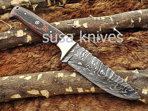 A Beautiful Custom Made Damascus Skinner Knife/Black Friday Gift/ Thanksgiving Gift/Christmas Gift *** - SUSA KNIVES