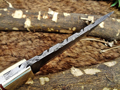 A Beautiful Custom Made Damascus Skinner Knife/ Thanksgiving Gift/Christmas Gifts - SUSA KNIVES