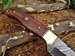 A Beautiful Custom Made Damascus Skinner Knife/ Thanksgiving Gift/Christmas Gifts - SUSA KNIVES