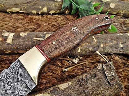 A Beautiful Custom Made Damascus Skinner Knife/ Thanksgiving Gift/Christmas Gifts - SUSA KNIVES