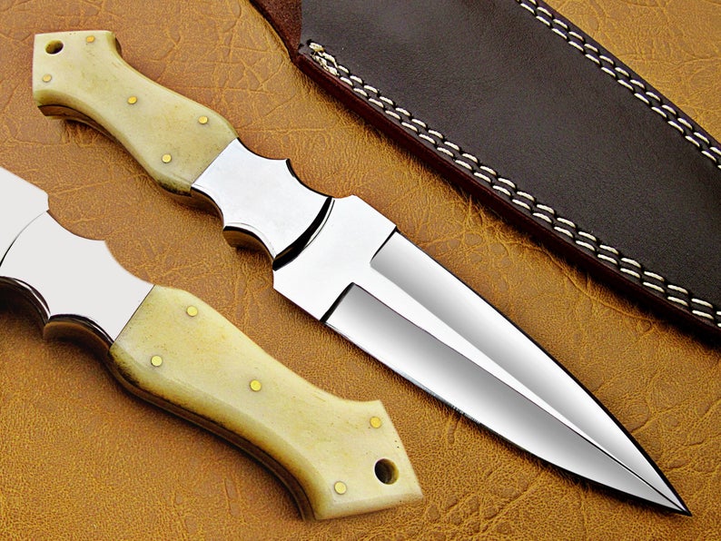 Custom Handmade Stainless Steel Fixed Blade Hunting Dagger Knife - SUSA KNIVES