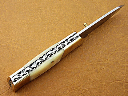 Custom Handmade Stainless Steel Folding Pocket Knife - SUSA KNIVES