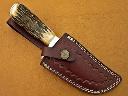 Custom Handmade Damascus Steel Fixed Blade Hunting Knife - SUSA KNIVES