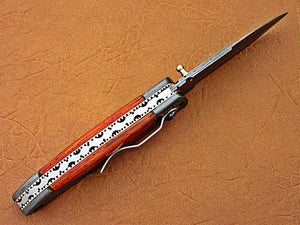 Custom Handmade Damascus Steel Folding Pocket Knife - SUSA KNIVES