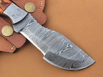 Custom Handmade Damascus Steel Tracker Hunting Knife - SUSA KNIVES