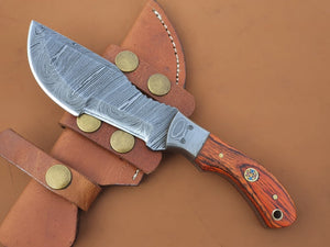 Custom Handmade Damascus Steel Tracker Hunting Knife - SUSA KNIVES