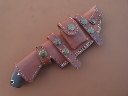Custom Handmade Custom Handmade Carbon Steel Tracker Hunting Knife - SUSA KNIVES