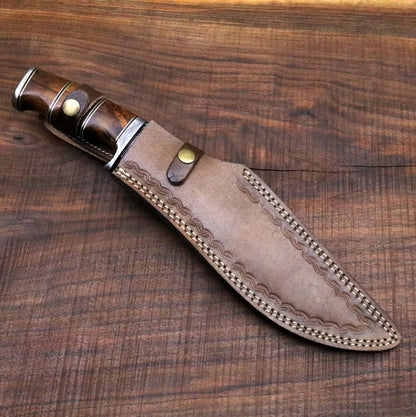 Damascus Gurkha / Kukri Knife Large - Camping / Machete / Hunting Knife / Unique Knife / Bowie / Survival / Groomsmen Anniversary Gift - SUSA KNIVES