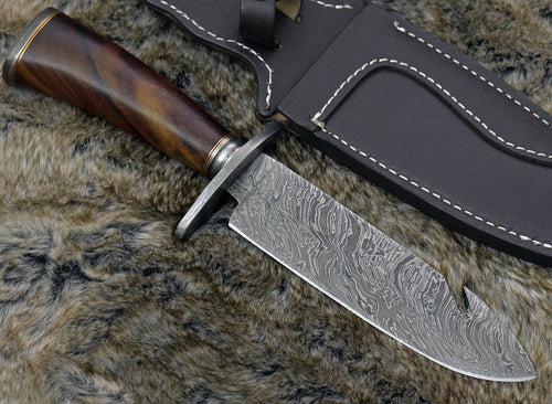 DAMASCUS STEEL BOWIE KNIFE, 12.0