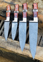 Load image into Gallery viewer, handmade chef set  4 pcs - SUSA KNIVES
