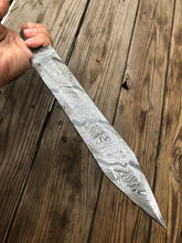 Load image into Gallery viewer, 12”HAND FORGED DAMASCUS STEEL Hunting Dagger KNIFE BLANK BLADE Full Tang- - SUSA KNIVES
