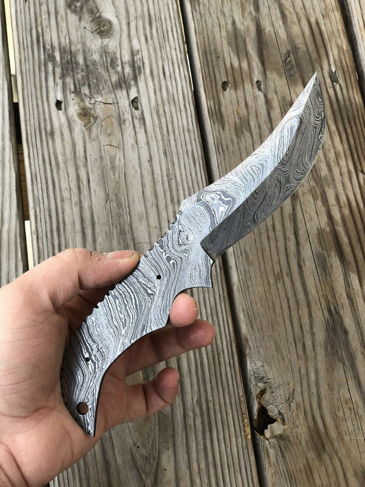 7mm Thick Hand FORGED DAMASCUS Steel Blank Blade Bd1 - SUSA KNIVES