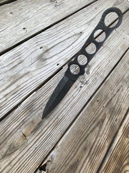 12” Inch HAND FORGED DAMASCUS STEEL Hunting Dagger Knife BLANK BLADE FULL TANG - SUSA KNIVES