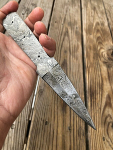 Custom HAND FORGED DAMASCUS STEEL Blank BLADE FULL TANG Dagger Knife - SUSA KNIVES