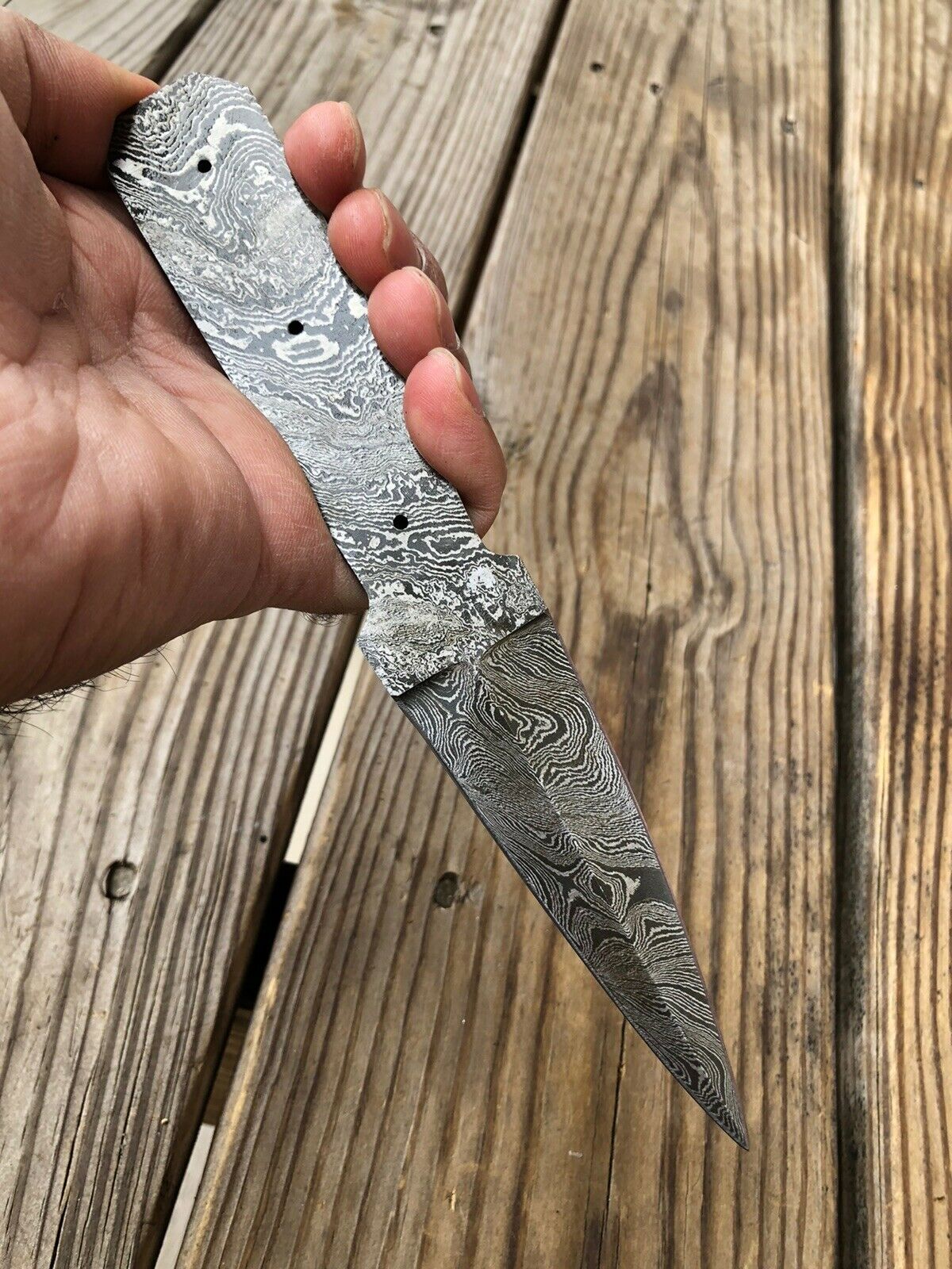 Custom HAND FORGED DAMASCUS STEEL Blank BLADE FULL TANG Dagger Knife - SUSA KNIVES
