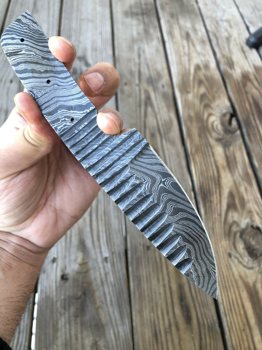 HAND FORGED DAMASCUS STEEL Hunting KNIFE BLANK BLADE - SUSA KNIVES