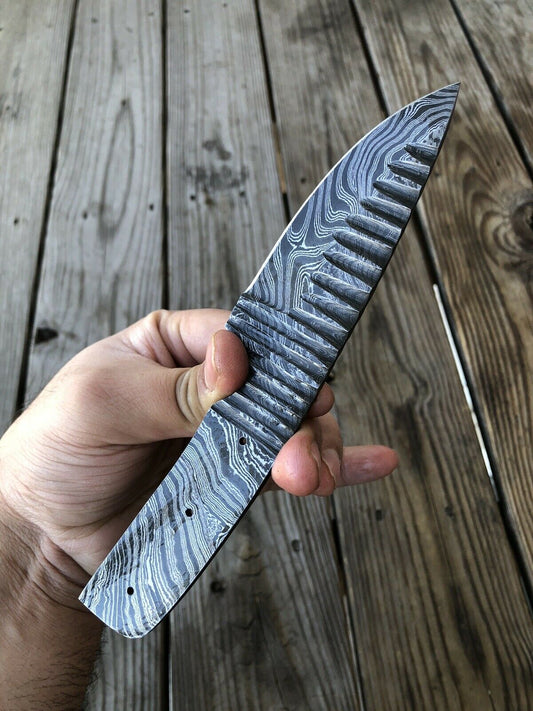 HAND FORGED DAMASCUS STEEL Hunting KNIFE BLANK BLADE - SUSA KNIVES