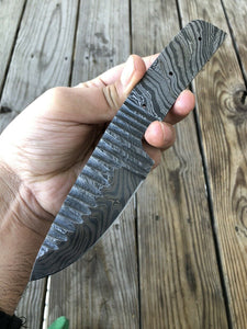 HAND FORGED DAMASCUS STEEL Hunting KNIFE BLANK BLADE - SUSA KNIVES