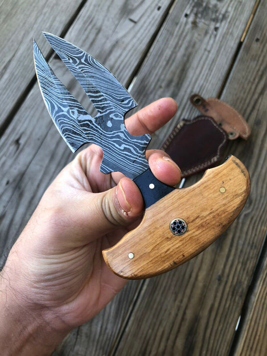 CUSTOM HAND FORGED DAMASCUS COMBAT DAGGER Boot KNIFE - SUSA KNIVES