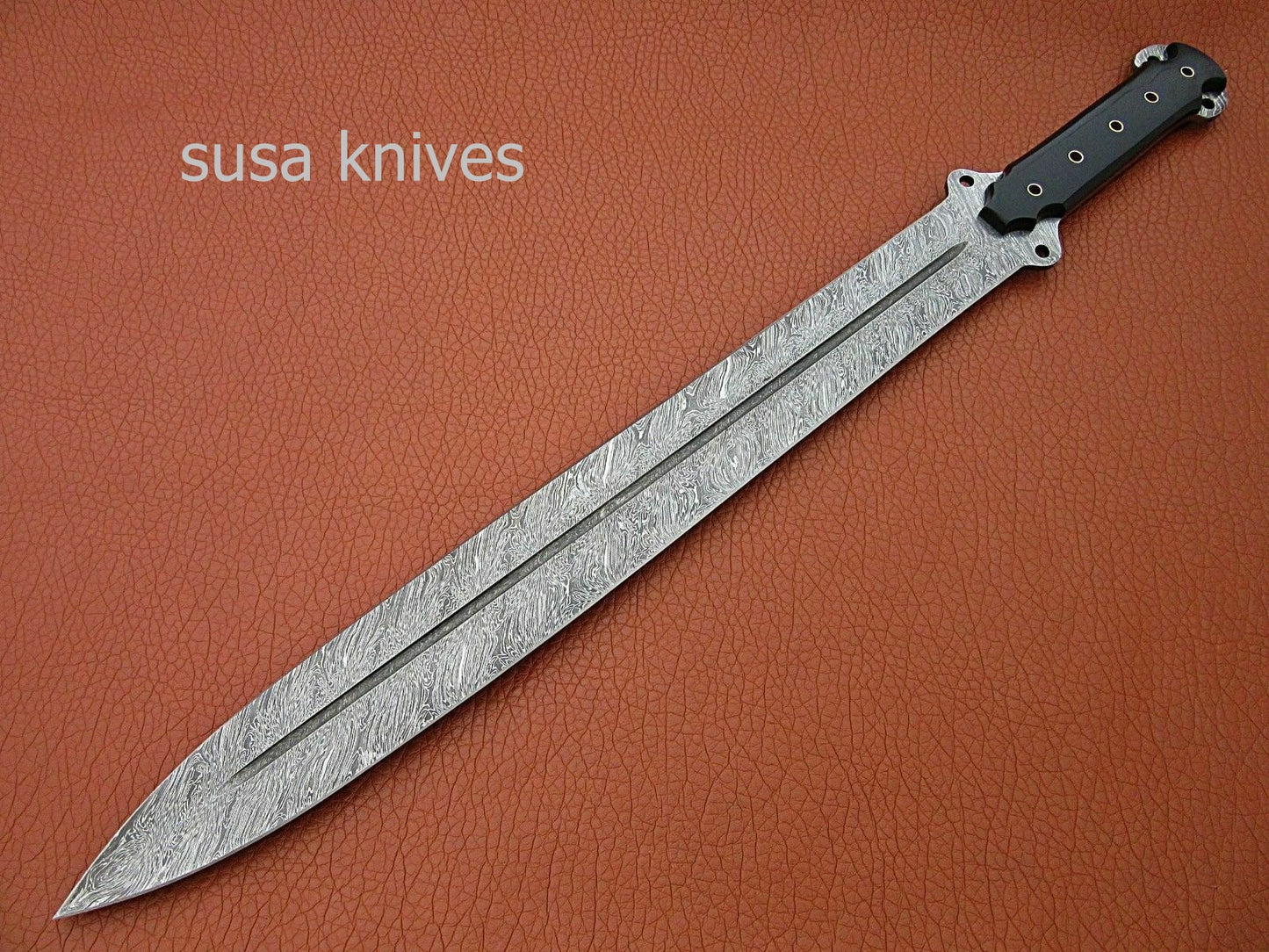 Customized Handmade Moqen Damascus Steel Sword - SUSA KNIVES