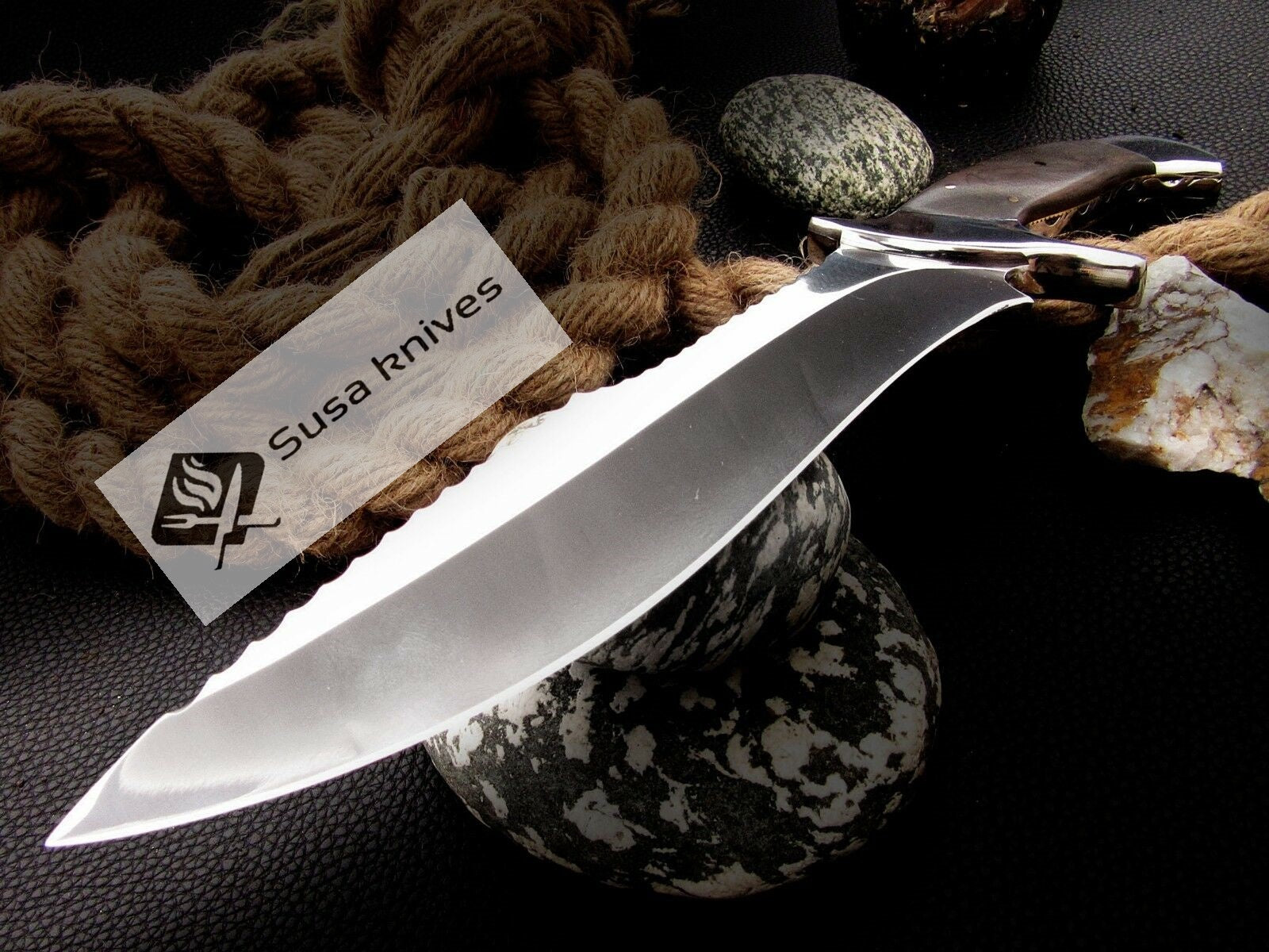 CUSTOM MADE, 440 C ,OUTDOOR JUNGLE HUNTING SURVIVAL FIGHTING CLAW BOWIE KNIFE - SUSA KNIVES