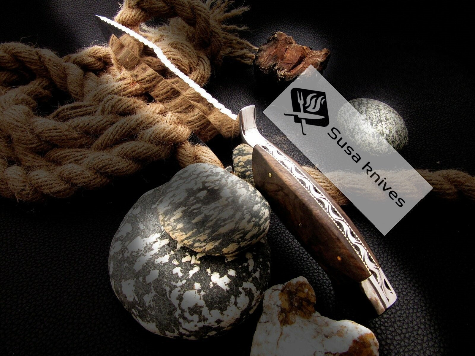 CUSTOM MADE, 440 C ,OUTDOOR JUNGLE HUNTING SURVIVAL FIGHTING CLAW BOWIE KNIFE - SUSA KNIVES
