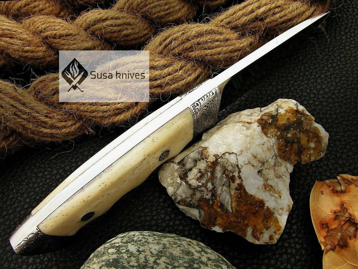 HANDMADE OUTCLASS ENGRAVED, HUNTING/FIGHTING CLAW KNIFE  440C MIRROR POLISHED - SUSA KNIVES