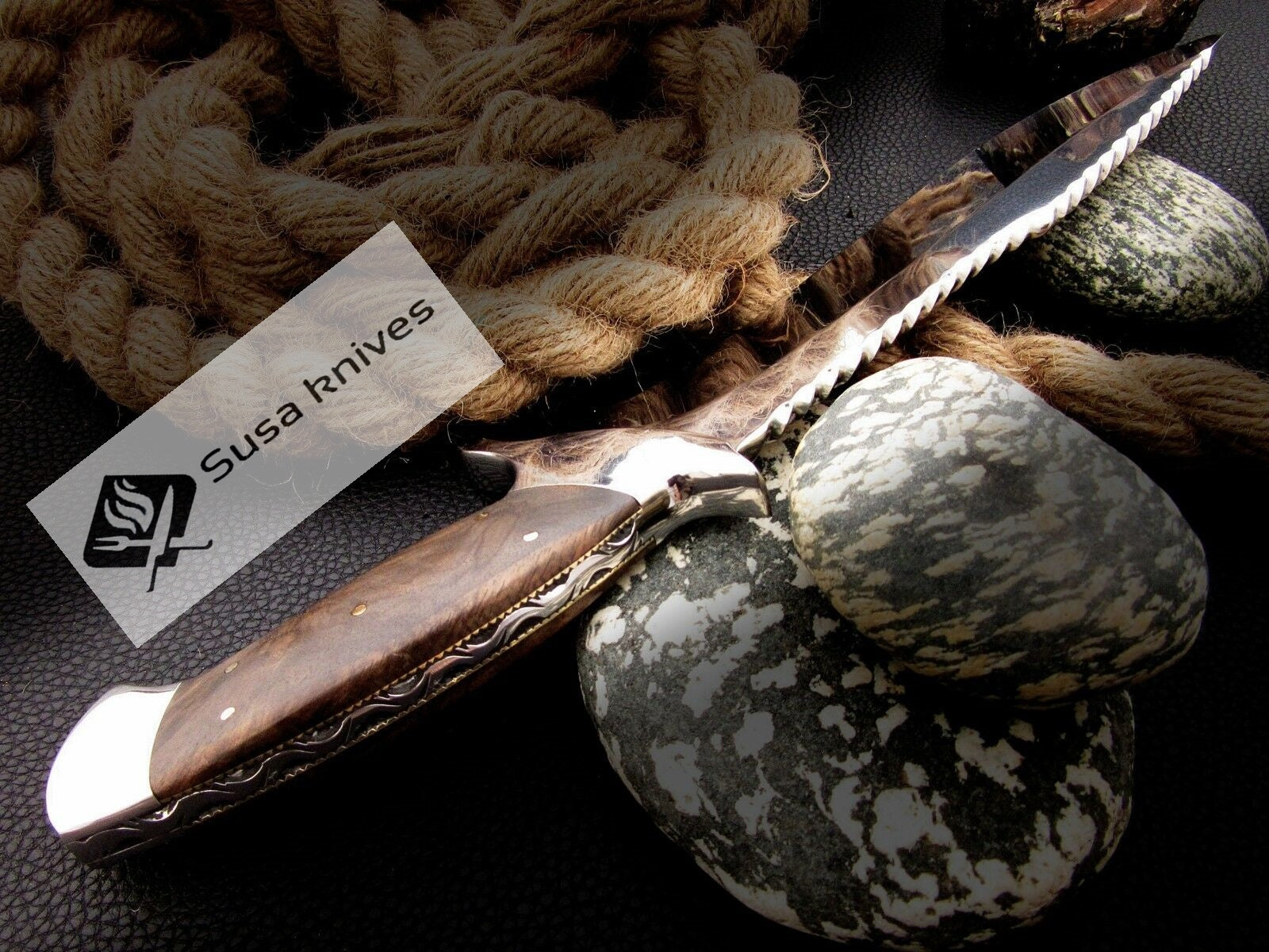 CUSTOM MADE, 440 C ,OUTDOOR JUNGLE HUNTING SURVIVAL FIGHTING CLAW BOWIE KNIFE - SUSA KNIVES