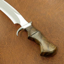 Load image into Gallery viewer, Beautiful Custom Handmade D2 Steel Hunting Knife | Sheath | Roise Wood Handle - SUSA KNIVES
