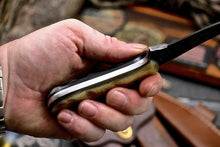 Load image into Gallery viewer, Handmade Hammered Damascus Custom Bird Fish Small Hunting Skinning Knife - SUSA KNIVES
